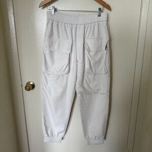 Rick Owens White Nylon Cargo Pants S